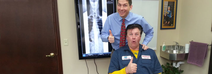 Chiropractor De Pere WI Nathan DeLorey and Happy Patient Chiropractor De Pere WI Nathan DeLorey and Happy Patient
